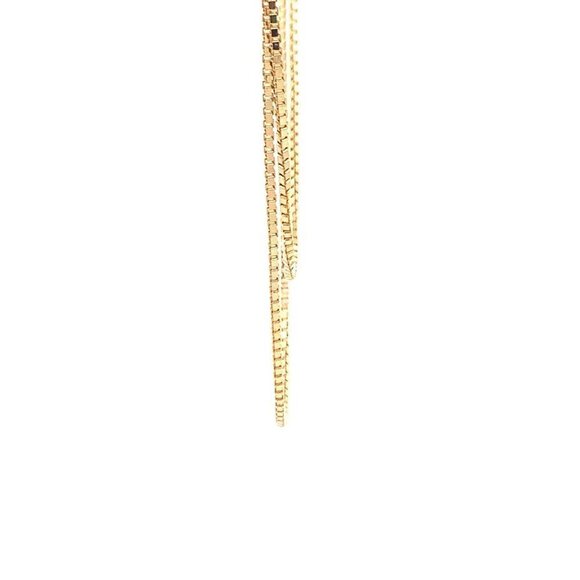 18K Gold Necklace Chain Box 20 inches Women Thin 3.23 grams - Picture 3 of 9